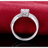 New arrival Appealing Silver AAA Zircon Diamonds Ring Set - ringsuniverse