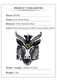 Five-pointed Star Guarding Viking Sheep Men's Ring - ringsuniverse