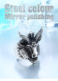 Five-pointed Star Guarding Viking Sheep Men's Ring - ringsuniverse