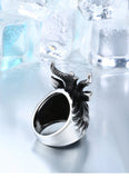 Five-pointed Star Guarding Viking Sheep Men's Ring - ringsuniverse