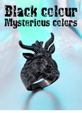 Five-pointed Star Guarding Viking Sheep Men's Ring - ringsuniverse