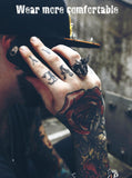 Five-pointed Star Guarding Viking Sheep Men's Ring - ringsuniverse