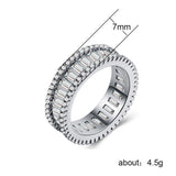 2021 New Luxury Round Silver Eternity Ring - ringsuniverse