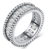 2021 New Luxury Round Silver Eternity Ring - ringsuniverse