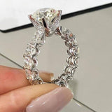 Luxury Silver Oval Princess Cut Fine Jewelry Ring set - ringsuniverse