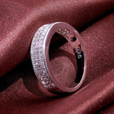 Silver Round Lab Sapphire Zircon Gemstone Fine Jewelry ring - ringsuniverse