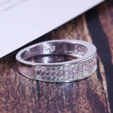 Silver Round Lab Sapphire Zircon Gemstone Fine Jewelry ring - ringsuniverse