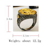 Vintage Fashion Dragon Black Gun Hip Hop Ring - ringsuniverse