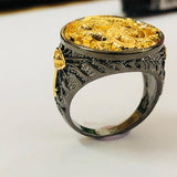 Vintage Fashion Dragon Black Gun Hip Hop Ring - ringsuniverse