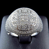 Iced Out Cubic Zircon Round Ring for Men - ringsuniverse
