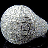 Iced Out Cubic Zircon Round Ring for Men - ringsuniverse