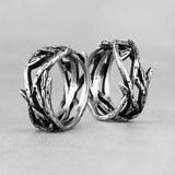 Stainless Steel Victory Olive Branch Bikers Mens Ring - Rings Universe