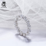 Sterling Silver AAAA Quality Cubic Zirconia Diamonds Love Ring - ringsuniverse
