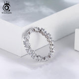 Sterling Silver AAAA Quality Cubic Zirconia Diamonds Love Ring - ringsuniverse