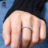 Sterling Silver AAAA Quality Cubic Zirconia Diamonds Love Ring - ringsuniverse