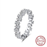 Sterling Silver AAAA Quality Cubic Zirconia Diamonds Love Ring - ringsuniverse