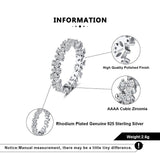 Sterling Silver AAAA Quality Cubic Zirconia Diamonds Love Ring - ringsuniverse