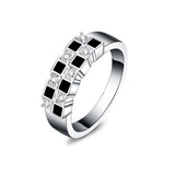 Fashion Silver Cube AAA Zircon Ring - Rings Universe