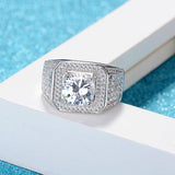 Fine Jewelry Big 2.0ct Lab Diamond Silver Ring