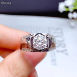 Fine Jewelry Luxury 2 Carat Moissanite Diamond Ring for Men