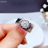 Fine Jewelry Luxury 2 Carat Moissanite Diamond Ring for Men - ringsuniverse