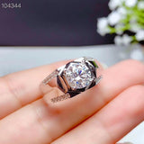 Fine Jewelry Luxury 2 Carat Moissanite Diamond Ring for Men - ringsuniverse