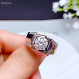 Fine Jewelry Luxury 2 Carat Moissanite Diamond Ring for Men - ringsuniverse