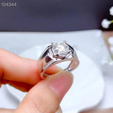 Fine Jewelry Luxury 2 Carat Moissanite Diamond Ring for Men - ringsuniverse