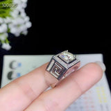 2 carats Sparkling Moissanite Ring for Men - ringsuniverse