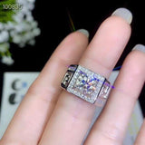 2 carats Sparkling Moissanite Ring for Men - ringsuniverse