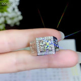 2 carats Sparkling Moissanite Ring for Men - ringsuniverse