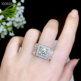 2 carats Sparkling Moissanite Ring for Men - ringsuniverse