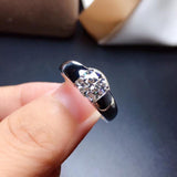 1CT VVS round Excellent cut Moissanite ring for men - ringsuniverse