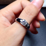 1CT VVS round Excellent cut Moissanite ring for men - ringsuniverse