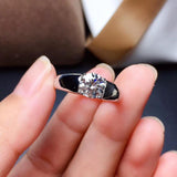1CT VVS round Excellent cut Moissanite ring for men - ringsuniverse