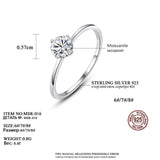 Elegant 1ct Round Silver Moissanite Diamonds Ring - Rings Universe