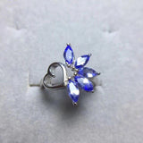 Beautiful Color 925 Silver Natural Gemstone Tanzanite Ring - ringsuniverse