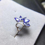 Beautiful Color 925 Silver Natural Gemstone Tanzanite Ring - ringsuniverse
