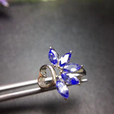 Beautiful Color 925 Silver Natural Gemstone Tanzanite Ring - ringsuniverse
