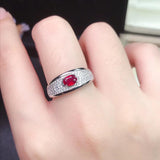 Appealing Sterling Silver Natural Ruby Ring - Best Seller - Rings Universe