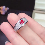 Appealing Sterling Silver Natural Ruby Ring - Best Seller - Rings Universe