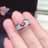 Appealing Sterling Silver Natural Ruby Ring - Best Seller - Rings Universe
