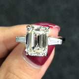 Dazzling Fine Jewelry Emerald Cut Lab Diamond Ring - Rings Universe