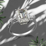 Dazzling Fine Jewelry Emerald Cut Lab Diamond Ring - Rings Universe