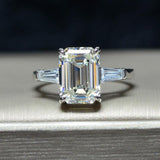 Dazzling Fine Jewelry Emerald Cut Lab Diamond Ring - Rings Universe