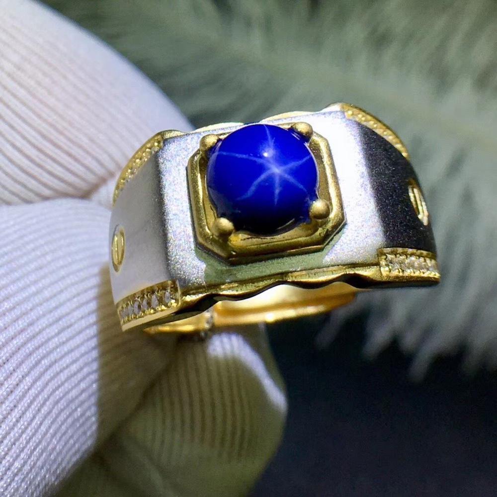 Birmane 10K Rose Gold Pink Star Sapphire or Blue Star Sapphire and Diamond  Design Ring For Women - B