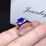 New 2021 3 Carat Natural Sapphire Men's ring - Rings Universe