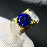 Fine Handworked Blue Sapphire Jewelry Ring in 925 Sterling Silver  - ringsuniverse