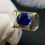 Fine Handworked Blue Sapphire Jewelry Ring in 925 Sterling Silver  - ringsuniverse