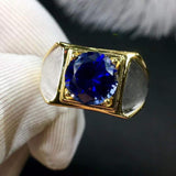 Fine Handworked Blue Sapphire Jewelry Ring in 925 Sterling Silver  - ringsuniverse